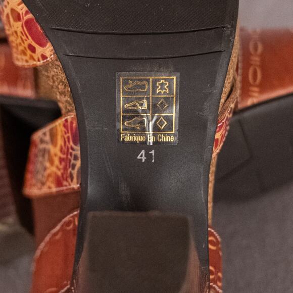 L'Artiste Spring Step Veneka Heels Size 41 (US 9.5-10) Boho Floral Cottage Fairy - Picture 6 of 9